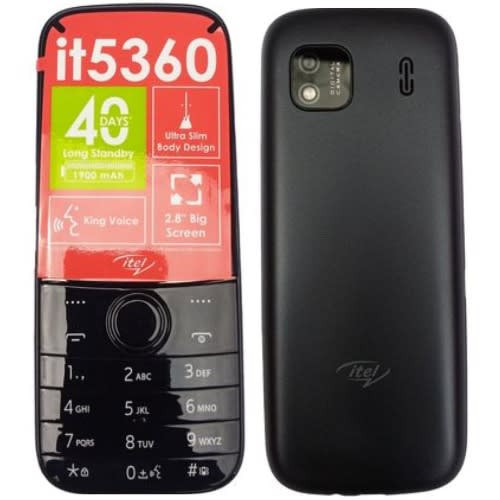 Itel 5360 2.8″ Big Screen, 1900mAh Battery, Slim Design – Gold