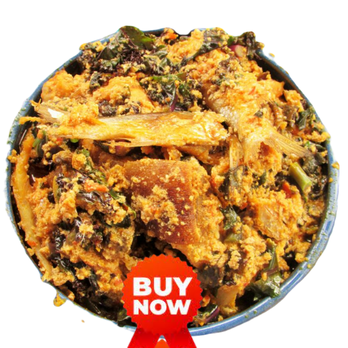 2 LITERS OF EGUSI SOUP WITH DRY FISH AND ASSORTED