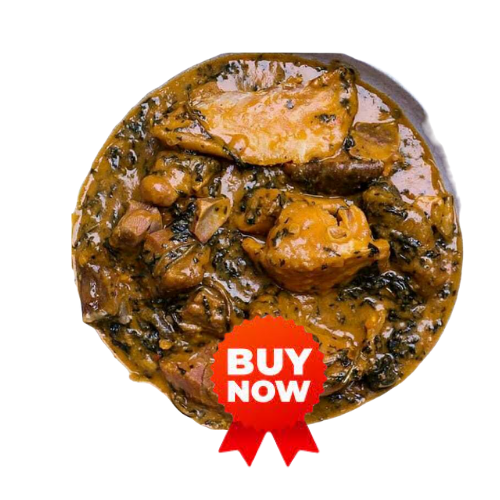 2 LITERS OF BITTER LEAF SOUP WITH DRY FISH AND GOAT MEAT